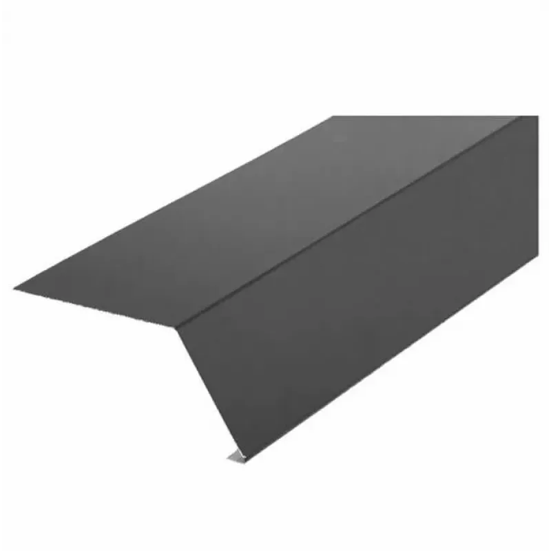 Планка торцевая полиэстер RAL 3005 красная, шт. (75*25*65*5 мм), Длина 2 м.