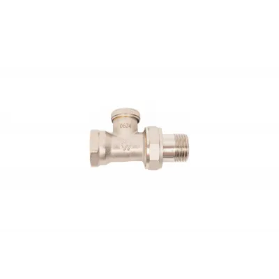 Клапан радиаторный 1/2" настроечный угловой LD Pride 59.15.В-ГШ.Н.У Ду15 Ру10 (нижний)