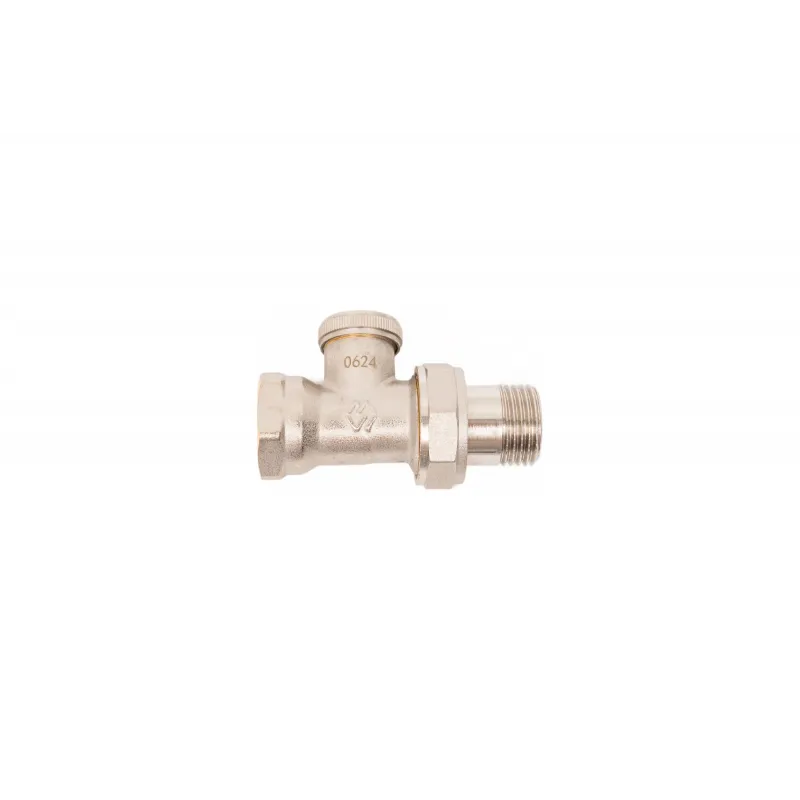 Клапан радиаторный 1/2" настроечный угловой LD Pride 59.15.В-ГШ.Н.У Ду15 Ру10 (нижний)