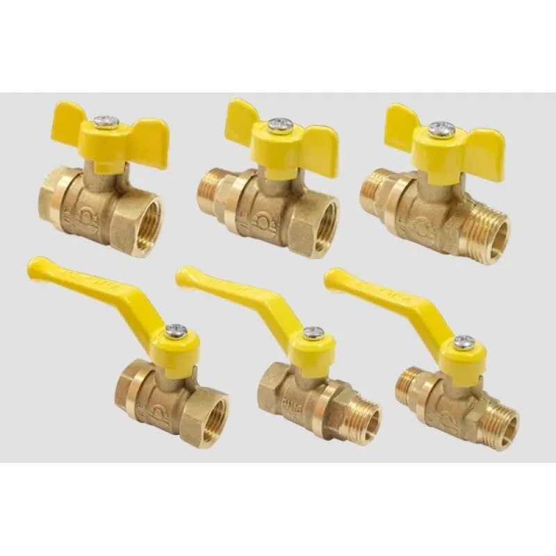 Кран шар.газ. лат.никел. DN15 PN40 рычаг шт-шт LD Pride 47.15.Н-Н.Р.GAS